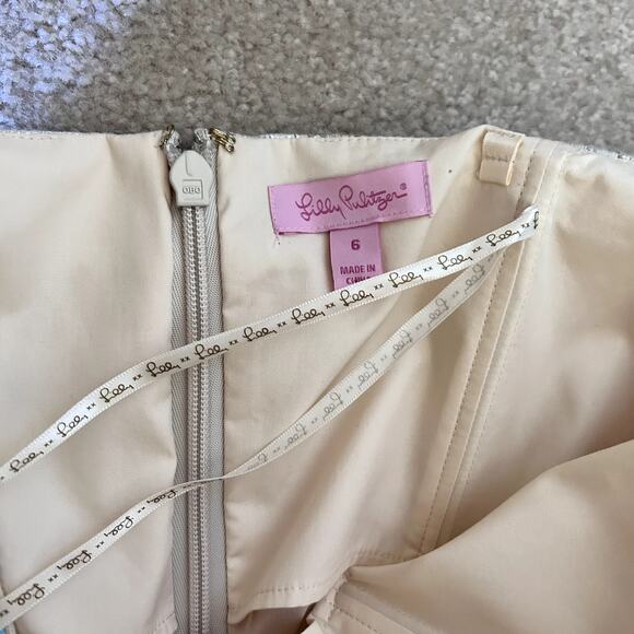 Lilly Pulitzer Women´s Remi Horizon Bayview Stripe Metallic Summer Dress Size 6 - Picture 5 of 13